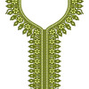 Zigzag Thread Style Neck Embroidery Design