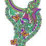 Pakistani Wedding Neck Embroidery Design