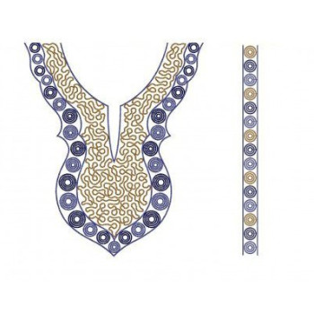 Aari Stitch Look In Flat Neck Design 23071