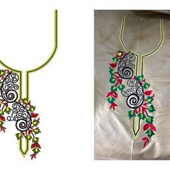 Agbada Neck Embroidery Design 21717