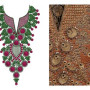 Arab Fashion Clothing Neck Embroidery Design 15070