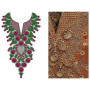 Arab Fashion Clothing Neck Embroidery Design 15070