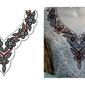 Arabian Outfit Style Neck Embroidery Design