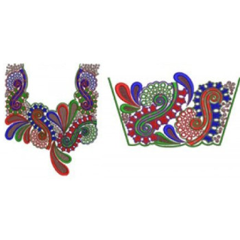 Arobi Modal Neck Embroidery Designs 15939