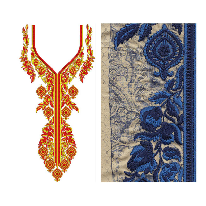 Beautiful Stylish Neck Embroidery Design 19815