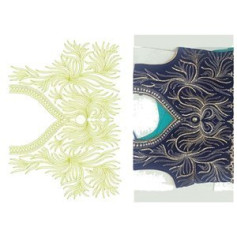 Beautiful V Neck Embroidery Design 19875