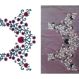 Bohemian Embroidery Neck Design 15745