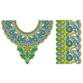 Boho Neck Embroidery Design For Women