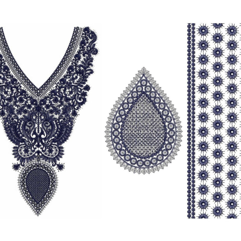 Bollywood Bachwear Dress Embroidery Design