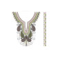 Chain Stitch look In Flat Embroidery Machine Neck Design 23069