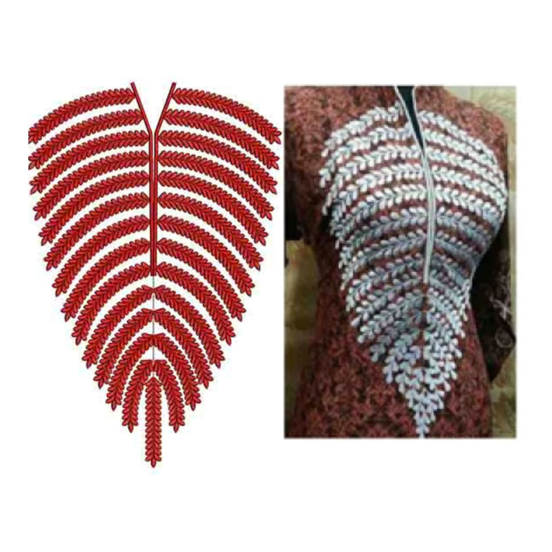 Cotton Silk Jacket Style Dress Neck Embroidery Design