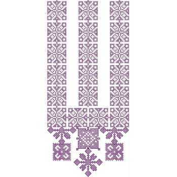 Amethyst Pixel Grid Embroidery Design