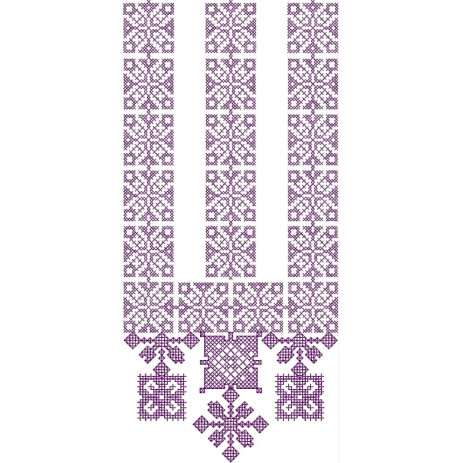 Amethyst Pixel Grid Embroidery Design