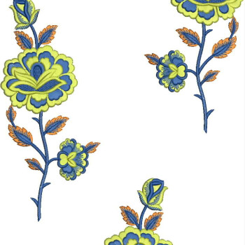 Persian Rose Boota Embroidery Design