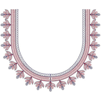 Dusty Rose Arc Embroidery Design