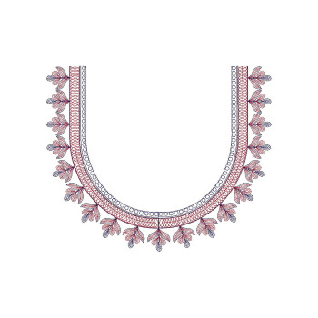 Dusty Rose Arc Embroidery Design