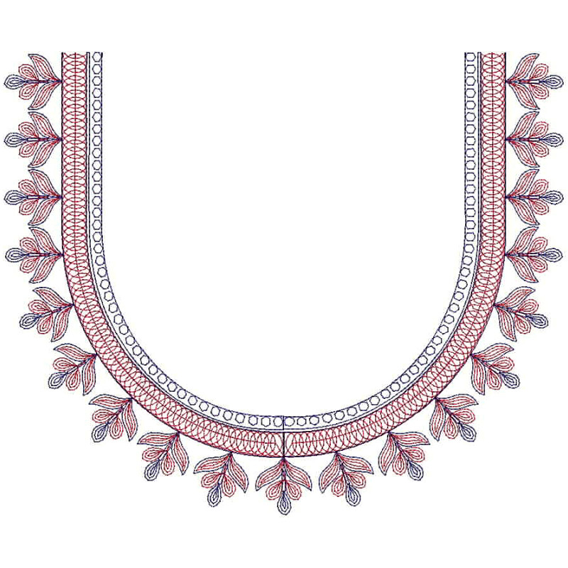 Dusty Rose Arc Embroidery Design