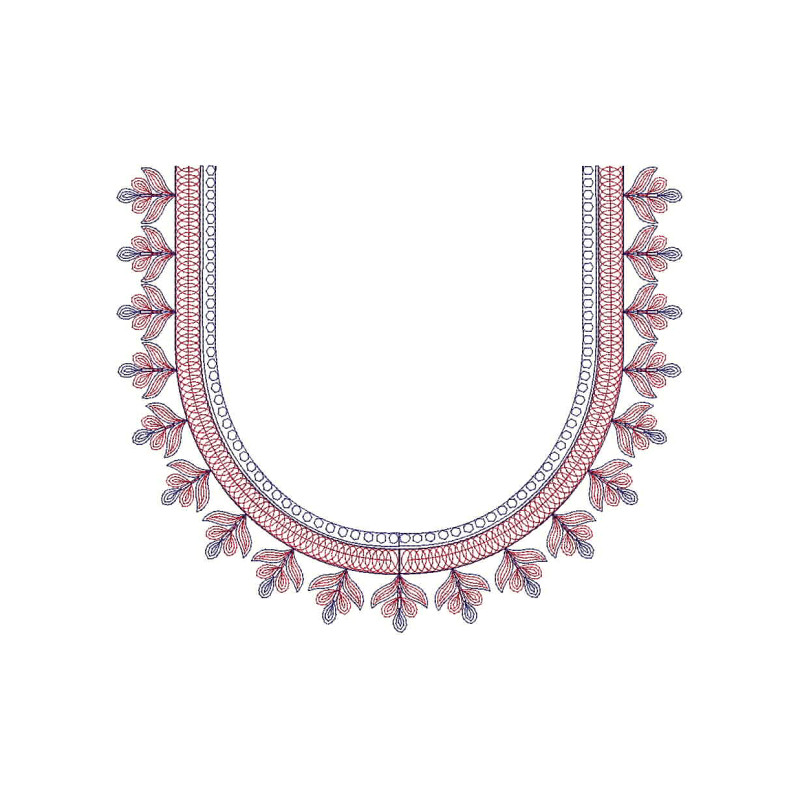 Dusty Rose Arc Embroidery Design