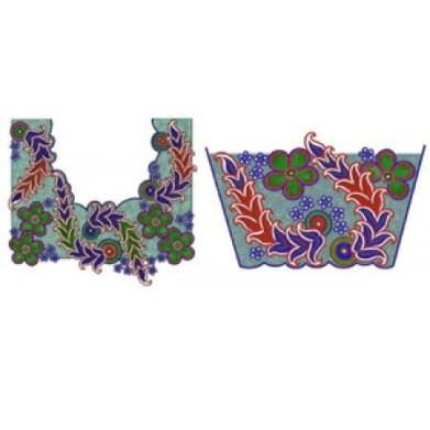 Exproter Neck Embroidery Design 15940