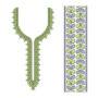 Folk Neckline and Border Embroidery Design