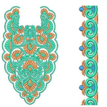 Girls Kameez Salwar Embroidery Neck Design