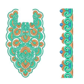 Girls Kameez Salwar Embroidery Neck Design