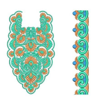 Girls Kameez Salwar Embroidery Neck Design