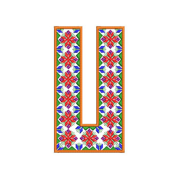 Large-Scale Floral Embroidery Design