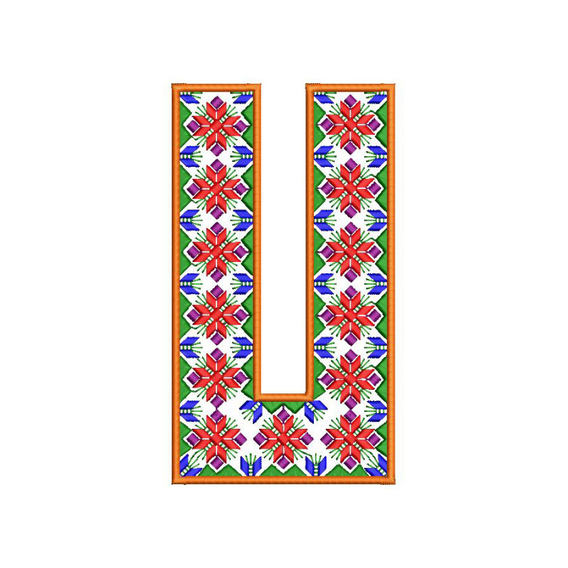 Large-Scale Floral Embroidery Design