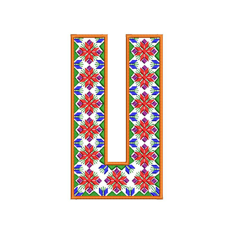 Large-Scale Floral Embroidery Design