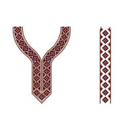 Gulf Clothing Motif Embroidery Design 351