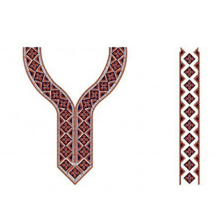 Gulf Clothing Motif Embroidery Design 351