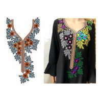 Kafatan Neck Embroidery Design 21719
