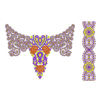 Kashmiri Girl Dress Embroidery Design