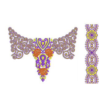 Kashmiri Girl Dress Embroidery Design