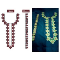 Kenya African Caftan Men's Neck Embroidery Design 21491