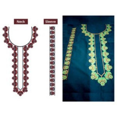 Kenya African Caftan Men's Neck Embroidery Design 21491