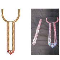 Kenya African Caftan Neck Embroidery Design 21490