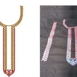 Kenya African Caftan Neck Embroidery Design 21490