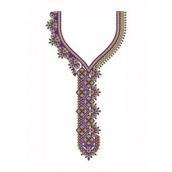 Folk Rhythm Crest Embroidery Design