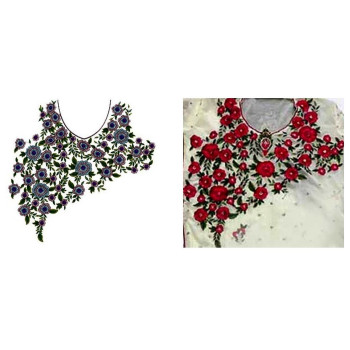 Ladylike Women's Neck Embroidery Design 14681