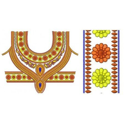 Latest Arabian Clothing Dress Embroidery Neck Design