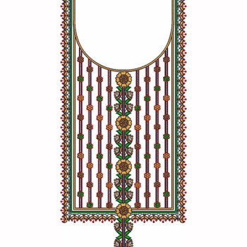 Autumn Jewel Stripe Embroidery Design