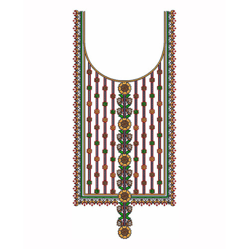 Autumn Jewel Stripe Embroidery Design