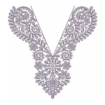 Twilight Bloom Arc Embroidery Design