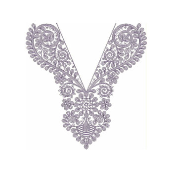 Twilight Bloom Arc Embroidery Design