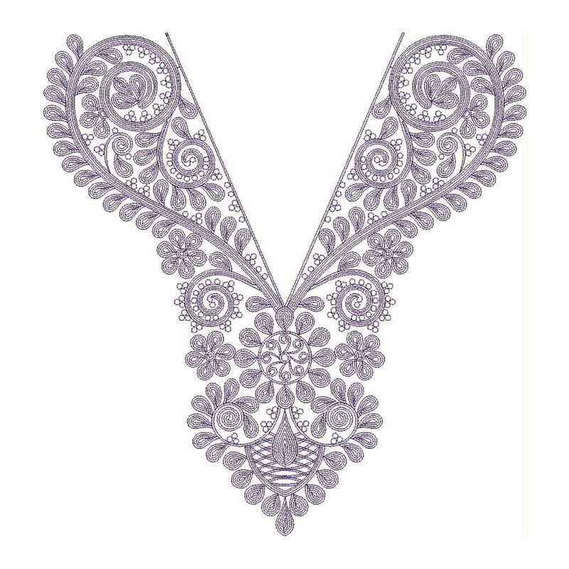 Twilight Bloom Arc Embroidery Design