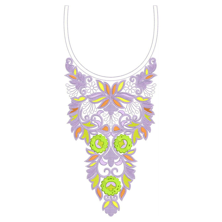 Parsi Gara Yoke Embroidery Design