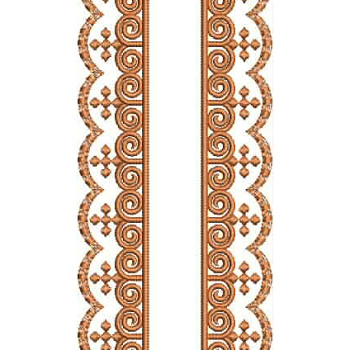 Antique Scroll Border Embroidery Design