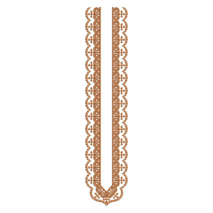 Antique Scroll Border Embroidery Design